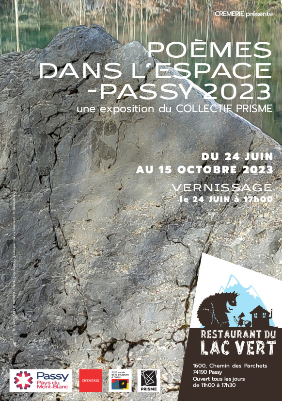 Exposition du collectif d’artistes Prisme « Poèmes dans l’espace », Passy, 24 juin-15 octobre 2023